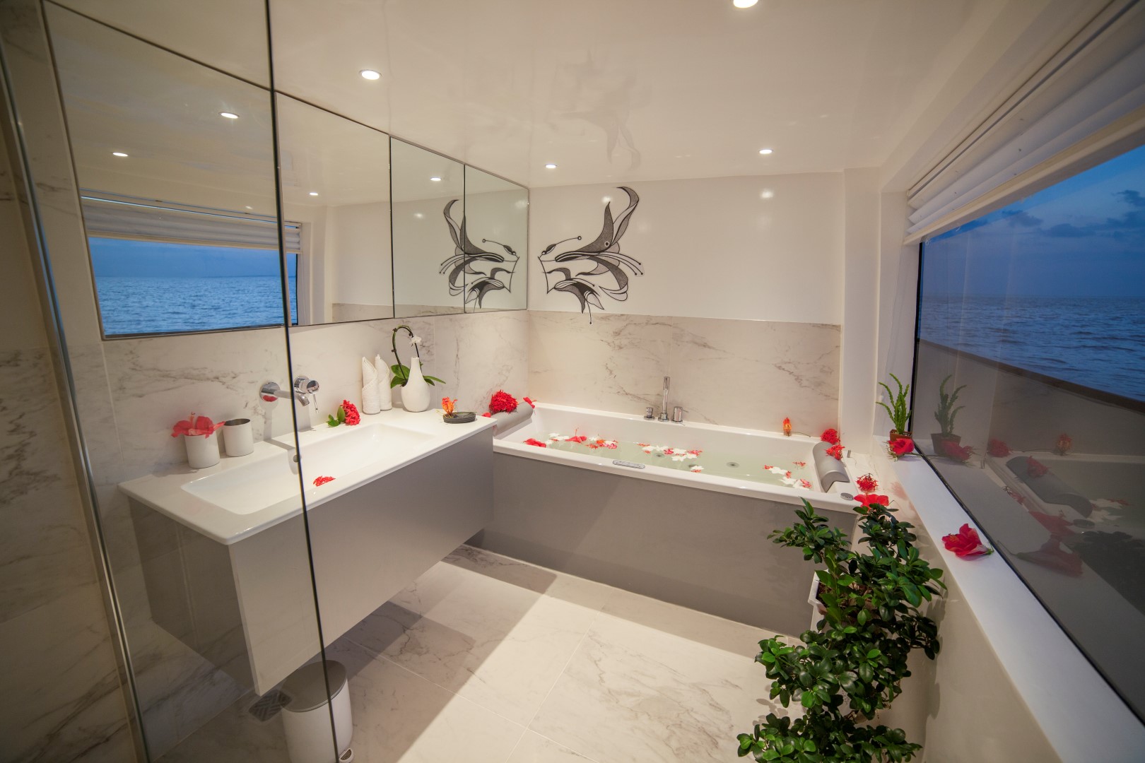 Luxury cabin interior aboard Azalea Cruise